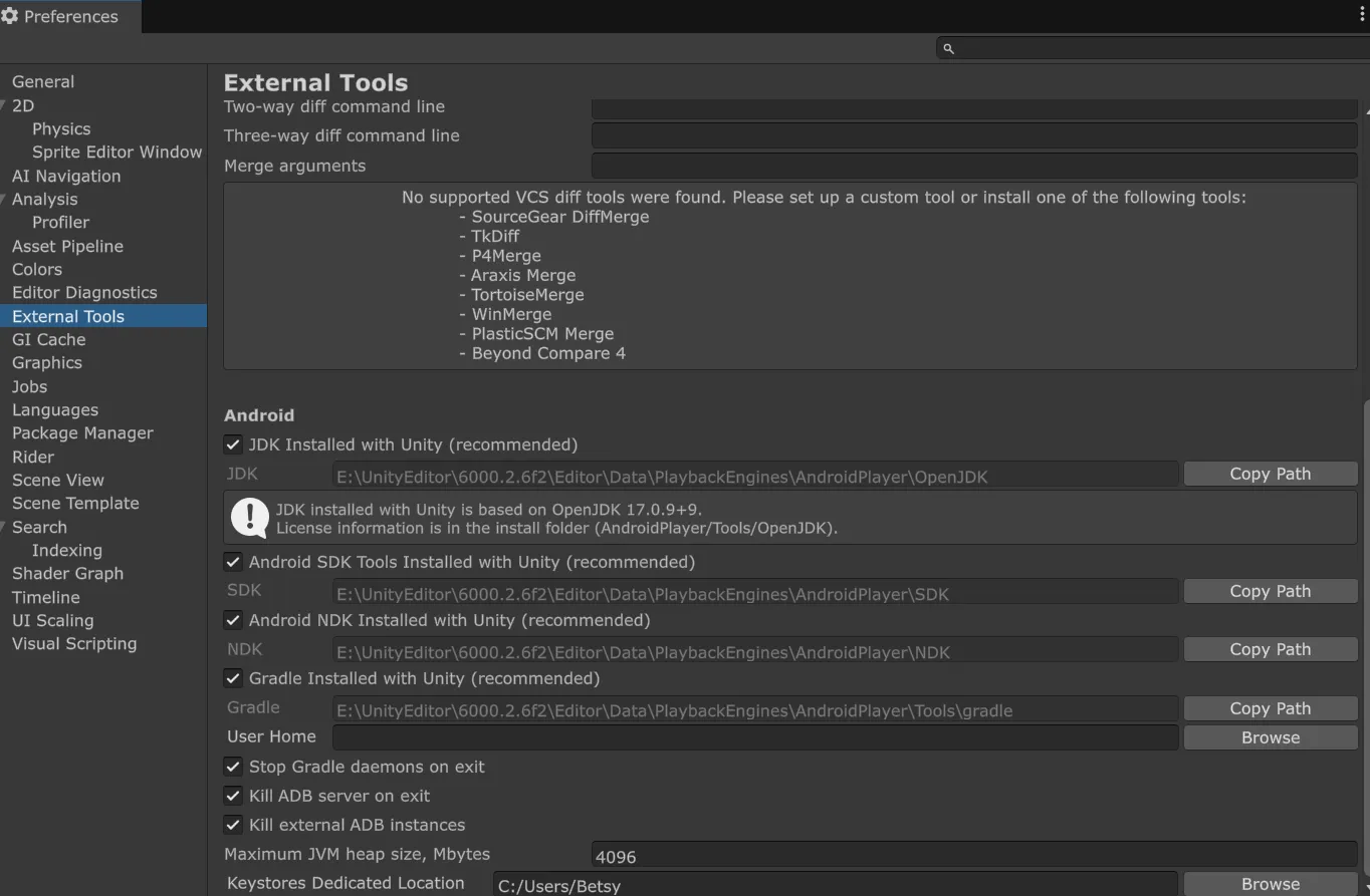 Unity模块安装完成后的编辑器界面